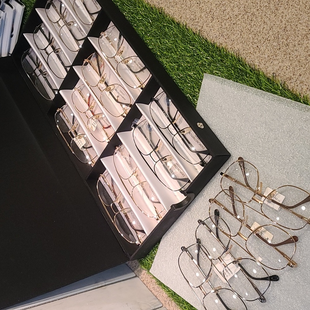 MENS EYEWEAR spring hinge FRAMES - NWT set 16 prescription eyewear frames